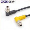 Waterproof 2 3 4 5 6 7 8 PIN Right angle 90 Degree M9 Male Female Un-shielded Shielded overmolded cable